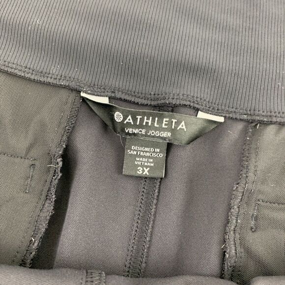 Athleta Venice Jogger High Rise Pant Black Pull On Pockets 597888 Womens Plus 3X - Picture 9 of 16